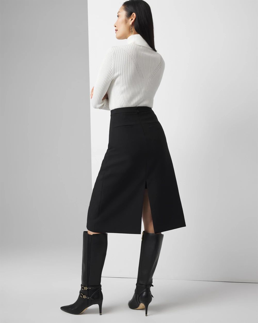 スカート Grain Finish Asymmetric Skirt - black Mame Kurogouchi：Grain Finish Asymmetric Skirt - BLACK - ORANN